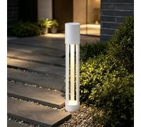 doporro Lampe LED sur Pied Extérieure 10W avec LED Lampe Jardin Étanche IP65 3000K Light Extérieure Blanc 70cm Design NeoForge