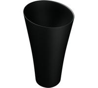 doporro Lavabo Colonne Rond Noir Vasque sur Pied Solid Surface Lave Mains pour Salle de Bain 42x42x85cm Colossum33