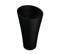 doporro Lavabo Colonne Rond Noir Vasque sur Pied Solid Surface Lave Mains pour Salle de Bain 42x42x85cm Colossum33