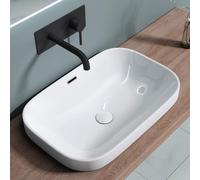 doporro Lavabo Vasque à Encastrer Evier Lave Main en Céramique Design Bruxelles5082 61,6x41,5x16,5cm