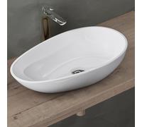doporro Lavabo vasque à poser blanc 60cm lave main Colossum809 59,8x36x14cm
