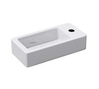 doporro Lavabo Vasque à Suspendre à Monter au Mur Lave-Mains 37,5x18x8,8cm | Céramique, pour WC d'Invités, Brüssel3053L