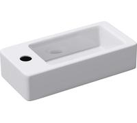 doporro Lavabo Vasque à Suspendre à Monter au Mur Salle de Bains Petit Lave-Mains pour WC en Céramique Design Bruxelles3053R 37,5x18x8,8cm