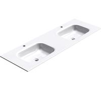 doporro Lavabo vasque blanc 144cm à encastrer lave main rectangulaire Colossum04 144x48x14cm