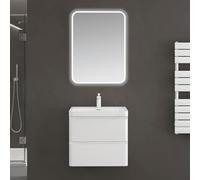 doporro Meuble de Salle de Bain Suspendu 60x42x55cm Ensemble de 3 Pièces