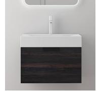 doporro meuble sous vasque noir marron 60cm sans lavabo meuble de salle de bain aspect bois de chêne
