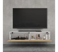 doporro Meuble TV Bas 140x40,2x30cm Armoire TV avec Portes