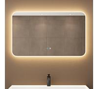 doporro Miroir de Salle de Bains LED 100x60cm avec Interrupteur Tactile