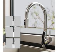 doporro Mitigeur Robinet de Cuisine à Bec Extractible Rotatif 360° Intelligent à Affichage Numérique Évier en Laiton Chromé Monocommande Eau Chaude ou Froid 43 cm MS-8085