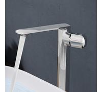 doporro Mitigeur Robinet de Lavabo Salle de Bain en Laiton Chromé 28,1cm | Monocommande, Eau Chaude et Froide, WAO-1180H