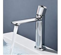 doporro Mitigeur Robinet de Lavabo Salle de Bain en Laiton Chromé Monocommande Eau Chaude ou Froid 20,9 cm WAO-1190