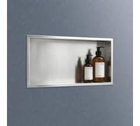 doporro Niche de Douche à Carreler Argent 30x60cm Étagère Murale à Encastrer en Acier Inoxydable 1 Pièce