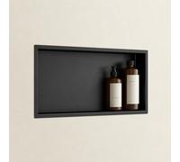 doporro Niche de Douche à Carreler Noir 30x60cm Étagère Murale à Encastrer en Acier Inoxydable 1 Pièce
