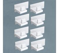 doporro Patère Murale Crochet Adhésif ou avec Perçage 8 pièces en Acier Inoxydable Rectangulaire pour Porte Entrée Cuisine Salle de Bain Stalo-06