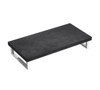 doporro Plan de Vasque en Bois 45x100cm Meuble sous Lavabo Plan Lave Mains | Gris, avec 2 Supports Inox, pour Salle de Bain, Platte03