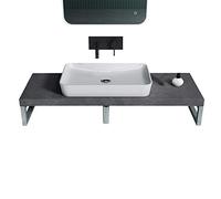 doporro Plan de Vasque en Bois 50x120cm Meuble sous Lavabo Plan Lave Mains