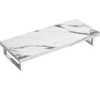 doporro Plan de Vasque en Bois 50x120cm Meuble sous Lavabo Plan Lave Mains avec 2 Supports en Inox