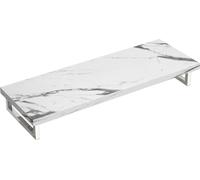 doporro Plan de Vasque en Bois 50x140cm Meuble sous Lavabo Plan Lave Mains avec 2 Supports en Inox