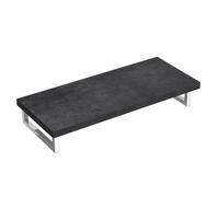 doporro Plan de Vasque Gris 45x120cm Meuble sous Lavabo Anthracite Plan Lave Mains avec 2 Supports en INOX