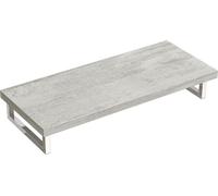 doporro Plan de Vasque Gris Clair 50x120cm Meuble sous Lavabo Plan Lave Mains avec 2 Supports en Inox