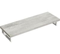 doporro Plan de Vasque Gris Clair 50x140cm Meuble sous Lavabo Plan Lave Mains avec 2 Supports en Inox