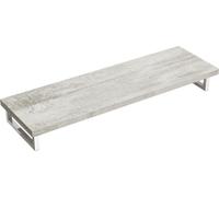 doporro Plan de Vasque Gris Claire 45x160cm Meuble sous Lavabo Plan Lave Mains avec 2 Supports en Inox