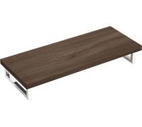 doporro Plan de Vasque Marron 50x120cm Meuble sous Lavabo Plan Lave Mains avec 2 Supports en Inox