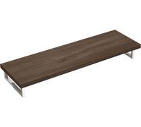 doporro Plan de Vasque Marron 50x160cm Meuble sous Lavabo Plan Lave Mains avec 2 Supports en Inox
