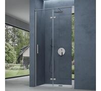doporro Porte de Douche Pivotante 80x195 cm pour Niche Paroi de Douche Transparente Verre de Sécurité 8mm avec Revêtement Anti-calaire Teramo37K