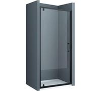 doporro Porte de Douche Pivotante 75x200cm pour Niche Paroi de Douche Transparente Verre de Sécurité avec Revêtement Anti-calaire Teramo61K