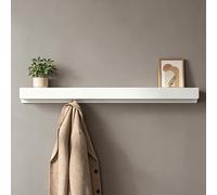 doporro Porte Manteau Mural, 8 Crochets Cachés, Patère Murale avec Étagère de Rangement, Porte-Manteau Porte lanc, pour Entrée Salle de Bain Cuisine, Stalo-11