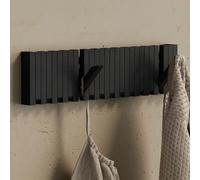 doporro Porte Manteau Mural Bois Patère Murale 14 Crochets Rétractables