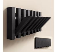 doporro Porte Manteau Mural Bois Patère Murale 7 Crochets Rétractables