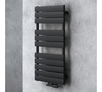 doporro Radiateur de Salle de Bain Sèche-Serviette 100x60cm Radiateur à Eau Chaude Vertical Gris-Noir Sèche-serviettes de Salle de Bains