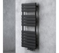 doporro Radiateur de Salle de Bain Sèche-Serviette 120x50cm Radiateur à Eau Chaude Vertical Gris-Noir Sèche-serviettes de Salle de Bains
