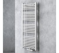 doporro Radiateur de Salle de Bain Sèche-Serviette 120x50cm Radiateur Tubulaire Vertical Chauffage à Eau Chaude Blanc