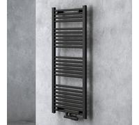 doporro Radiateur de Salle de Bain Sèche-Serviette 120x50cm Radiateur Tubulaire Vertical Chauffage à Eau Chaude Gris-Noir