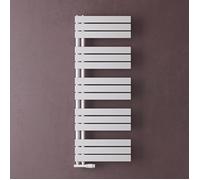 doporro Radiateur de Salle de Bain Sèche-Serviette 131x50cm Radiateur à Eau Chaude ou Électrique Blanc Sèche-Serviettes Design FN