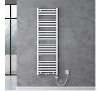 doporro Radiateur de Salle de Bain Sèche-Serviette 160x50cm Chauffage Électrique Blanc avec Résistance pour Radiateur 800W
