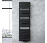 doporro Radiateur de Salle de Bain Sèche-Serviette 180x60cm Radiateur à Eau Chaude Vertical Gris-Noir Sèche-serviettes de Salle de Bains