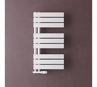doporro Radiateur de Salle de Bain Sèche-Serviette 76x40cm Radiateur à Eau Chaude Blanc Sèche-Serviettes Design FN