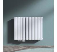 doporro Radiateur de Salle de Bains Chauffage Central 60 x 77 cm Radiateur à Eau Chaude Double Couches Horizontal Blanc 849W