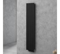 doporro Radiateur pour Chauffage Central 160x31cm Radiateur à Eau Chaude Panneau Double Couches Vertical Noir-Gris FV