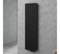 doporro Radiateur pour Chauffage Central 160x46cm Radiateur à Eau Chaude Panneau Double Couches Vertical Noir-Gris FV