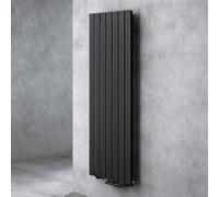 doporro Radiateur pour Chauffage Central 160x54cm Radiateur à Eau Chaude Panneau Monocouche Design Vertical Noir-Gris FV