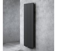 doporro Radiateur pour Chauffage Central 180x54cm Radiateur à Eau Chaude Panneau Monocouche Design Vertical Noir-Gris FV