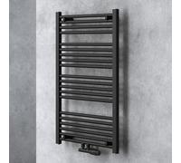 doporro Radiateur Sèche-Serviette Radiateur à Eau Chaude 100x60cm Gris-Noir