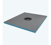 doporro Receveur à Carreler Recoupable sur Mesure pour Douche Bac de Douche avec Pente Intégrée 100x120x4cm avec Bonde AL06 Design XPS