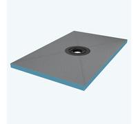 doporro Receveur à Carreler Recoupable sur Mesure pour Douche Bac de Douche avec Pente Intégrée 75x120x4cm avec Bonde AL06 Design XPS