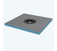 doporro Receveur à Carreler Recoupable sur Mesure pour Douche Bac de Douche avec Pente Intégrée 75x75x4cm avec Bonde AL06 Design XPS